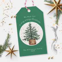 Moderne Wasserfarbe Weihnachtsbaum Minimal Einfach