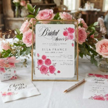 Moderne Wasserfarben-Blumen-Brautparty