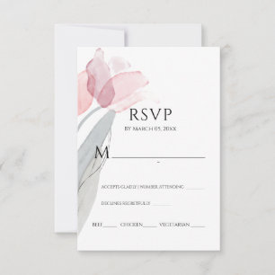 Moderne Wasserfarben Frühlingspinsel  RSVP Karte