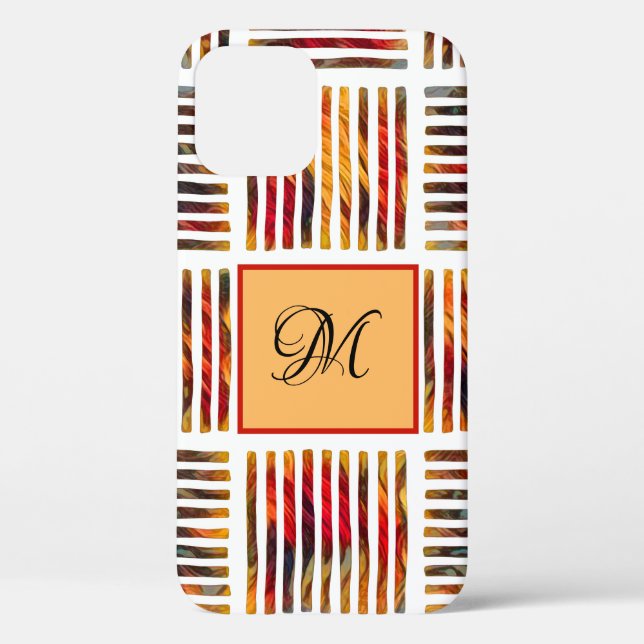 Moderne Wasserfarben Kunststreifenmuster Case-Mate iPhone Hülle (Rückseite)