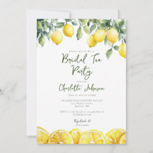 Moderne Wasserfarben-Limonen Brautparty-Teeparty Einladung