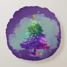 Moderne Wasserfarben-Weihnachtsbaum farbenfroh