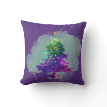 Moderne Wasserfarben-Weihnachtsbaum farbenfrohe Ta