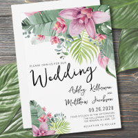 Moderne Wasserfarbenpalme tropische Hochzeit