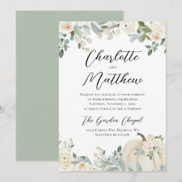 Moderne Wasserfarbenpumpenhochzeit Einladung