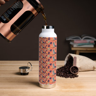 Moderne Wasserflasche mit Blattmuster Trinkflasche