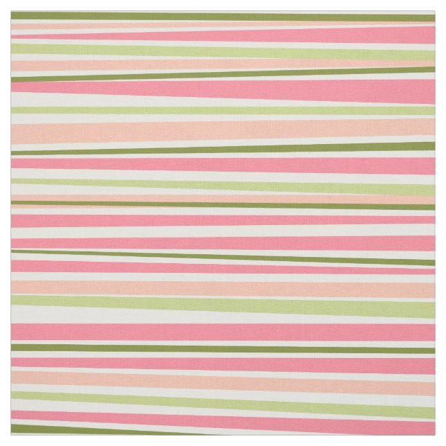 Moderne Wassermelone färbt Streifenmuster Stoff (Muster)