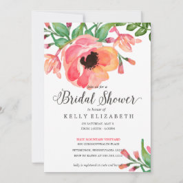 MODERNE WATERCOLOR FLORAL Brautdusche Einladung