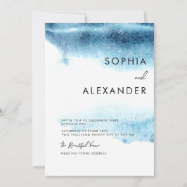 Moderne Watercolor Hochzeitseinladungen. Einladung