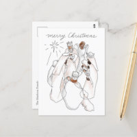 Moderne Watercolor Krippe mit Extra Text