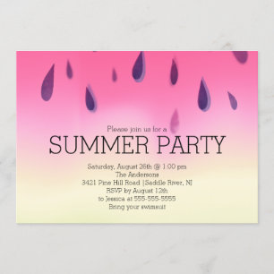 Moderne Watermelon Summer Barbecue Party Einladung
