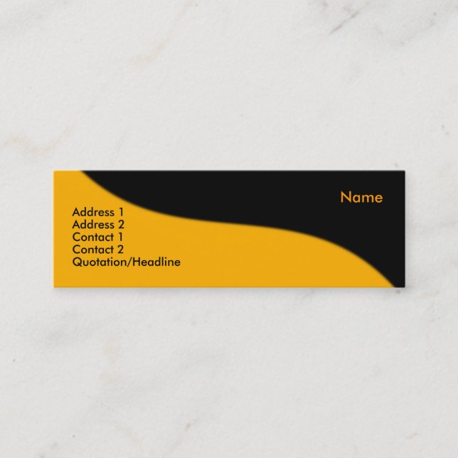 Moderne Wave Business Card Mini Visitenkarte (Vorderseite)