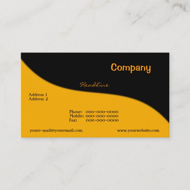Moderne Wave Business Card Visitenkarte (Vorderseite)