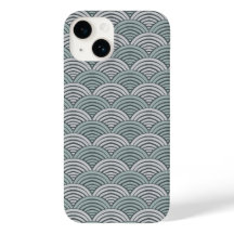 Moderne Waves Grauhandgezeichnete Scallops Arches