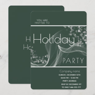 Moderne wavy Bokee Corporate Holiday Party Einladung