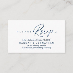 Moderne Webseite zum RSVP für Hochzeiten Begleitkarte