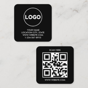 Moderne Website für benutzerdefinierte Logos und Q Quadratische Visitenkarte