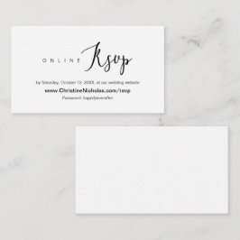 Moderne Website für süße Hochzeiten, Online-UAWG, Begleitkarte