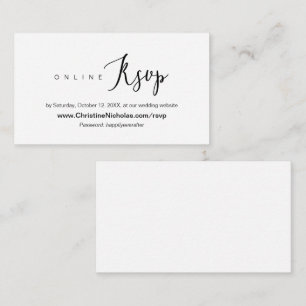 Moderne Website für süße Hochzeiten, Online-UAWG, Begleitkarte