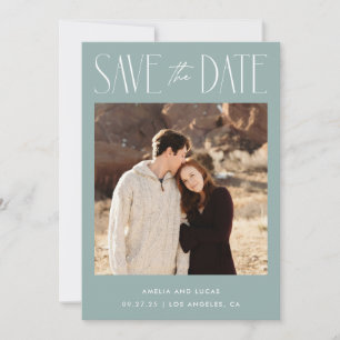 Moderne Website-QR-Code-Flat-Save-the-Date-Karte Save The Date