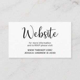 Moderne Website-RSVP-Beilagekarte Begleitkarte