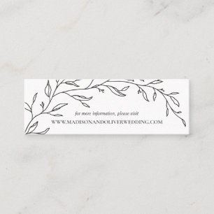 Moderne Website zur Hochzeit der Minimalistischen Mini Visitenkarte