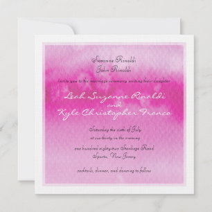 MODERNE WEDD INVITE ombre wassercolor fuschia Einladung