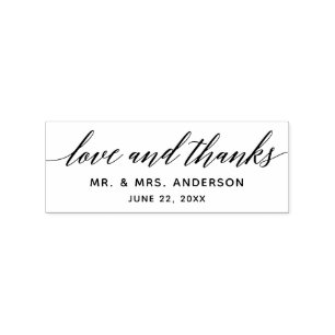 Moderne Wedding Kalligraphie-Skript-Liebe und Dank Gummistempel