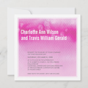 MODERNE WEDERINVITATION: Ober-Aquarell-Rosa Einladung