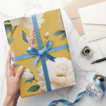 Moderne weiche gelbe Blume weißes Blumenmuster