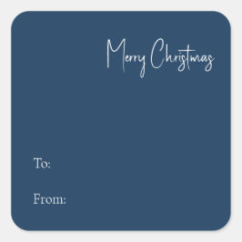 Moderne Weihnachten | Blau bis Square Sticker