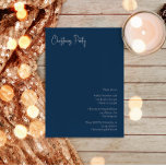 Moderne Weihnachten | Blaues Party Einladung<br><div class="desc">Dieses moderne Weihnachtsfest | Blau Party Einladung ist perfekt für Ihr minimalistisches Shabby Chic boho blau und weiß Urlaub Gruß. Die minimale whimsical handgeschriebene Kalligraphie ist delikat und rustikal, bleibe elegant und elegant. Sie werden feststellen, dass alles über dieses Produkt bearbeitbar ist, also fühlen Sie sich frei, Bilder oder mehr...</div>