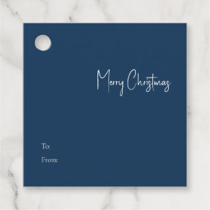 Moderne Weihnachten Blue Square bis vom Geschenk Geschenkanhänger