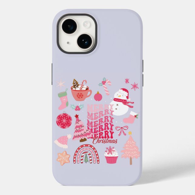 Moderne Weihnachten Case-Mate iPhone 14 Hülle (Rückseite)
