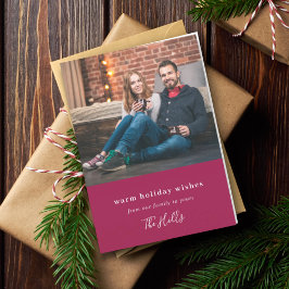 Moderne Weihnachten | Couple Foto Burgundy Maroon