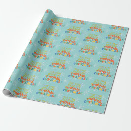 Moderne Weihnachten - der Spaß der Jahreszeit Geschenkpapier