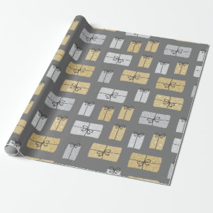 Moderne Weihnachten Gegenwart Doodles Geschenkpapier