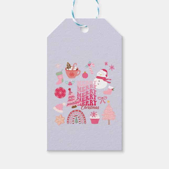 Moderne Weihnachten Geschenkanhänger (Vorderseite)