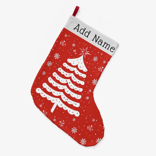 Moderne Weihnachten Großer Weihnachtsstrumpf (Vorderansicht (hängend))