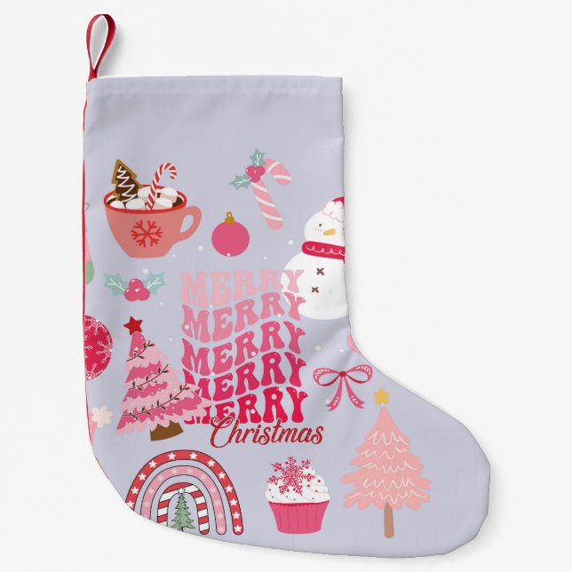 Moderne Weihnachten Kleiner Weihnachtsstrumpf (Vorderseite)