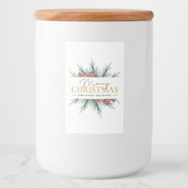 Moderne Weihnachten Lebensmitteletikett