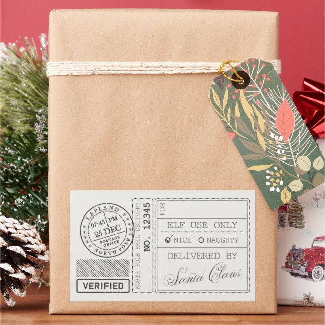 moderne Weihnachten, minimalistische, minimalistis Rechteckiger Aufkleber (Feiertag)