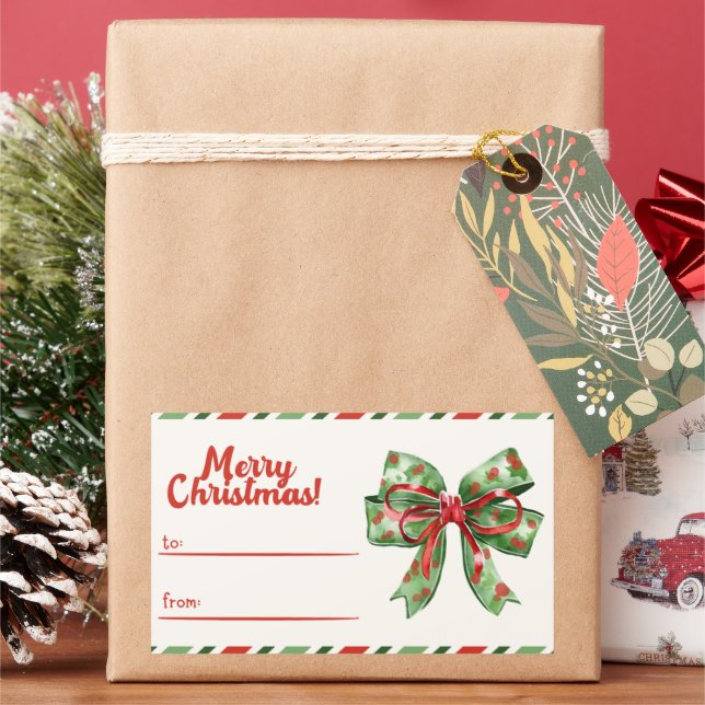 moderne Weihnachten, minimalistische, minimalistis Rechteckiger Aufkleber (Feiertag)