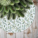 Moderne Weihnachten mit Blumen Polyester Weihnachtsbaumdecke<br><div class="desc">Weihnachtsbaumrock mit modernen Aquarellbildern im Stil der Winterferien</div>