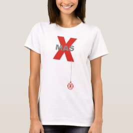 Moderne Weihnachten mit Weihnachtsbaumdekoration T-Shirt