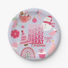 Moderne Weihnachten Pappteller