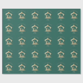 Moderne Weihnachten Religiöse Krippe Mary & Joseph Geschenkpapier
