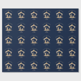 Moderne Weihnachten Religiöse Krippe Mary & Joseph Geschenkpapier