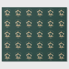 Moderne Weihnachten Religiöse Krippe Mary & Joseph Geschenkpapier