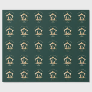 Moderne Weihnachten Religiöse Krippe Mary & Joseph Geschenkpapier